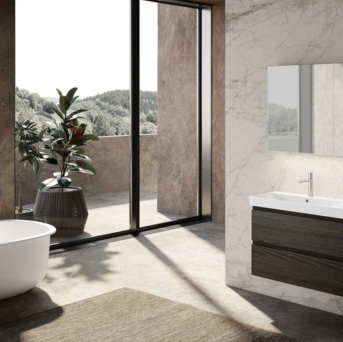 Mobile da Bagno sospeso Block System Set-Up C35 di Baxar