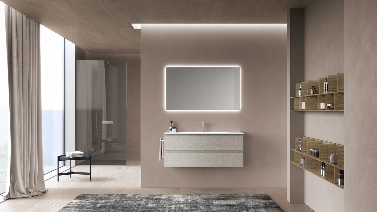 Mobile da Bagno sospeso Block System Soft C20 di Baxar
