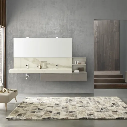 Mobile da Bagno sospeso M1 System C101 in ecomalta di Baxar