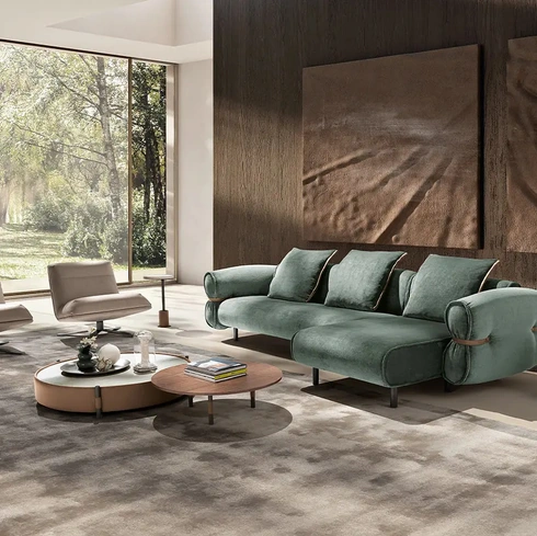 Divano con penisola BonBon Up di Max Divani