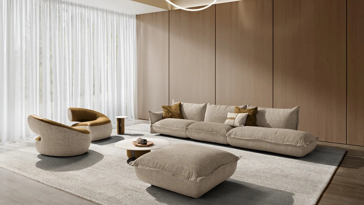 Salotto imbottito Gala di Max Divani