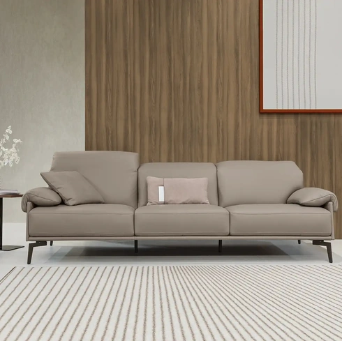Divano lineare in pelle Norma di Max Divani