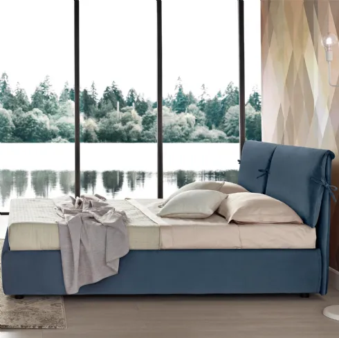 Letto Giorgia con box contenitore di Susan imbottiti