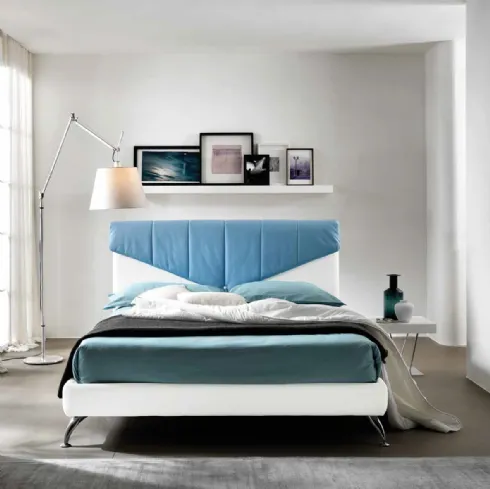 Letto Messaggio in ecopelle di Susan imbottiti