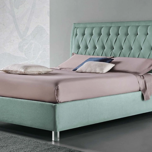 Letto Opera con box contenitore di Susan imbottiti