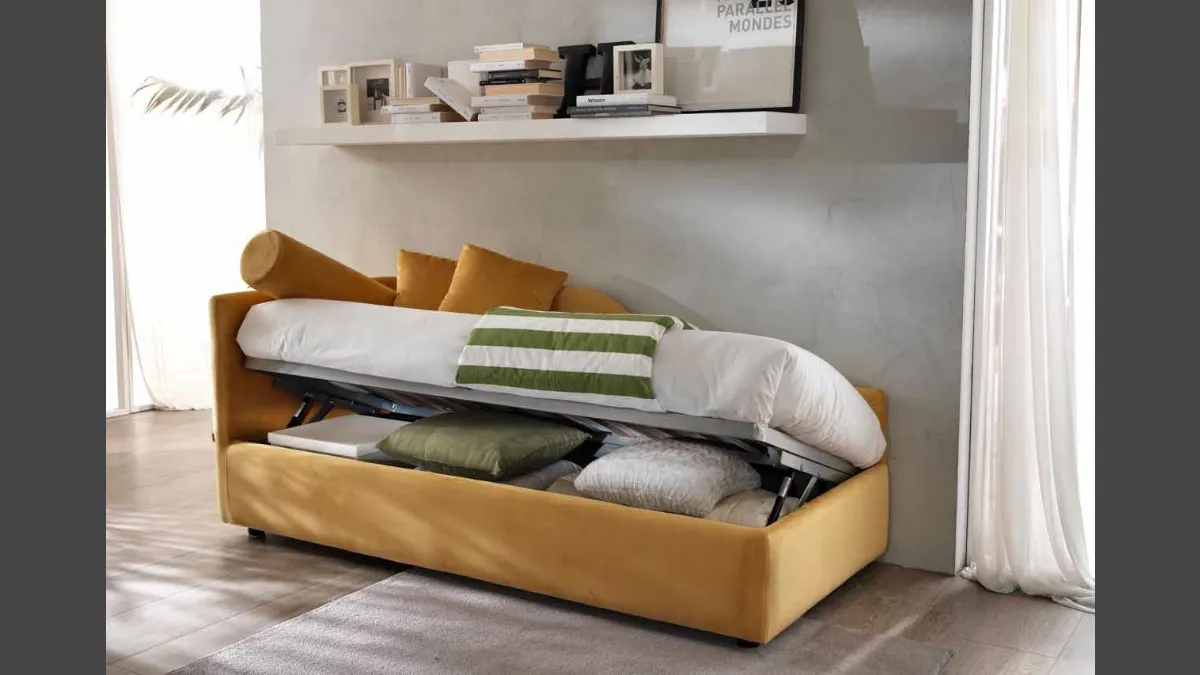 Letto singolo Clik-Clak di Susan imbottiti