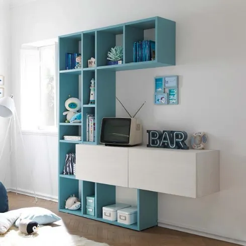 Libreria in laccato Cielo KC410 di Moretti Compact