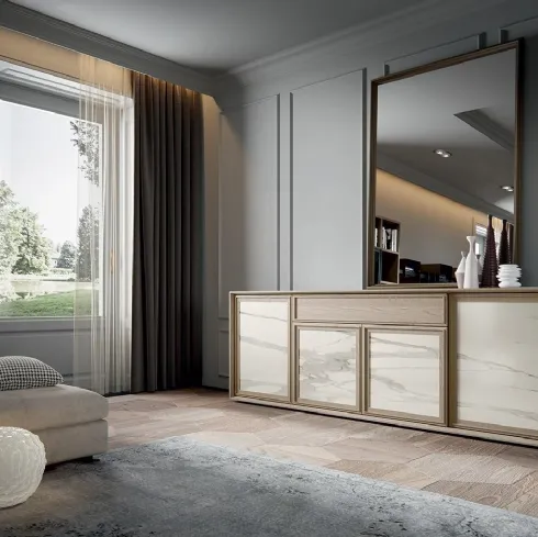 Madia Zenith Zen 03 in laminato e legno di Mobilgam