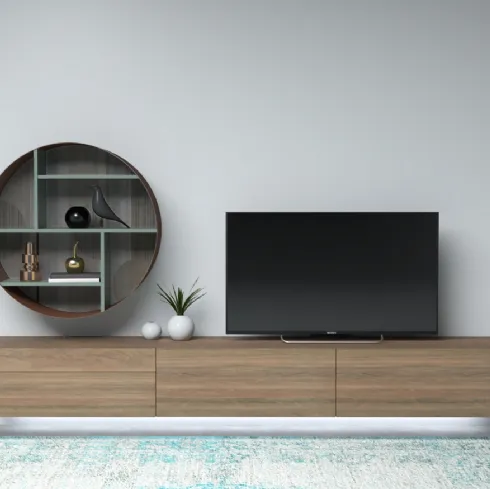 Mobile sospeso Living Zero 16 L33 in Rovere massello di Devina Nais