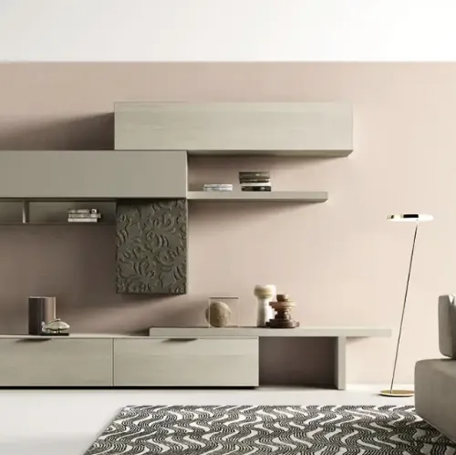 Parete Attrezzata Kosmos KC124 di Moretti Compact Giorno Notte