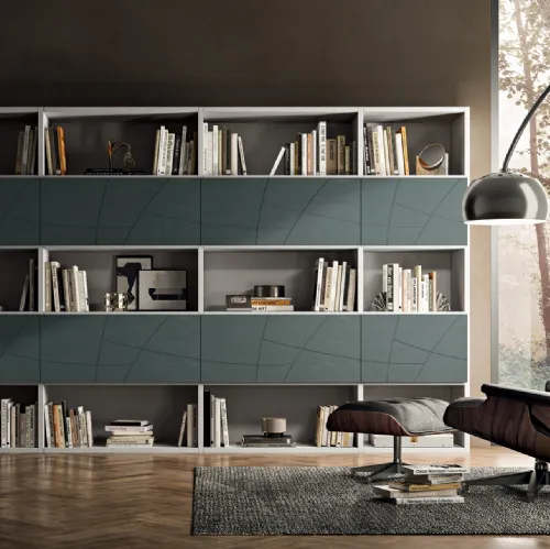 Parete Attrezzata a libreria Lapis LP14 di Spar