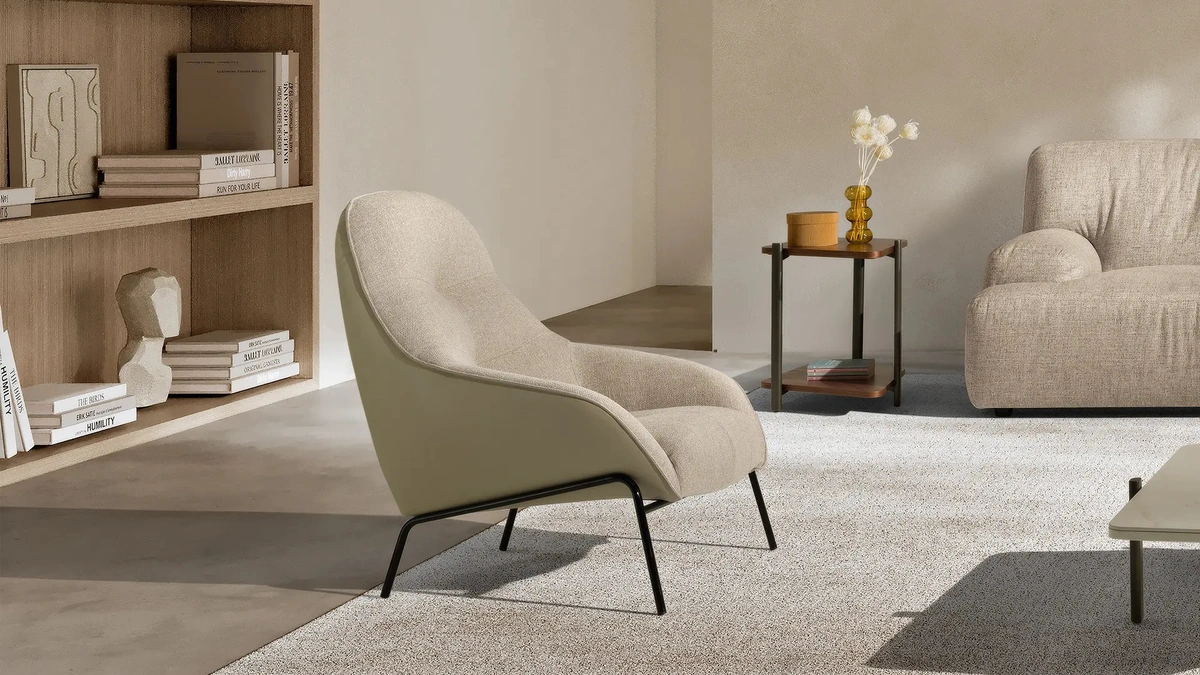 Poltrona Ariel in tessuto di Max Divani