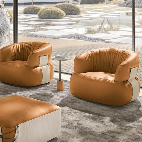 Poltrona in pelle Dana di Max Divani