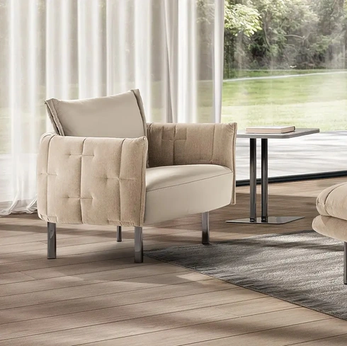 Poltrona in pelle Muzzle di Max Divani