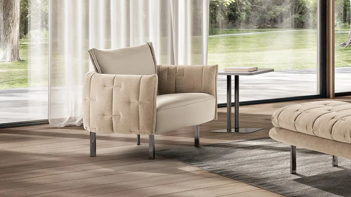 Poltrona in pelle Muzzle di Max Divani