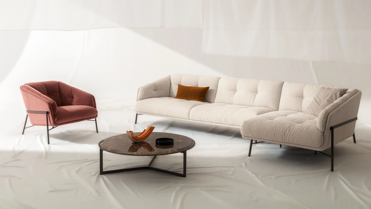 Divano con penisola Charme di Nicoline