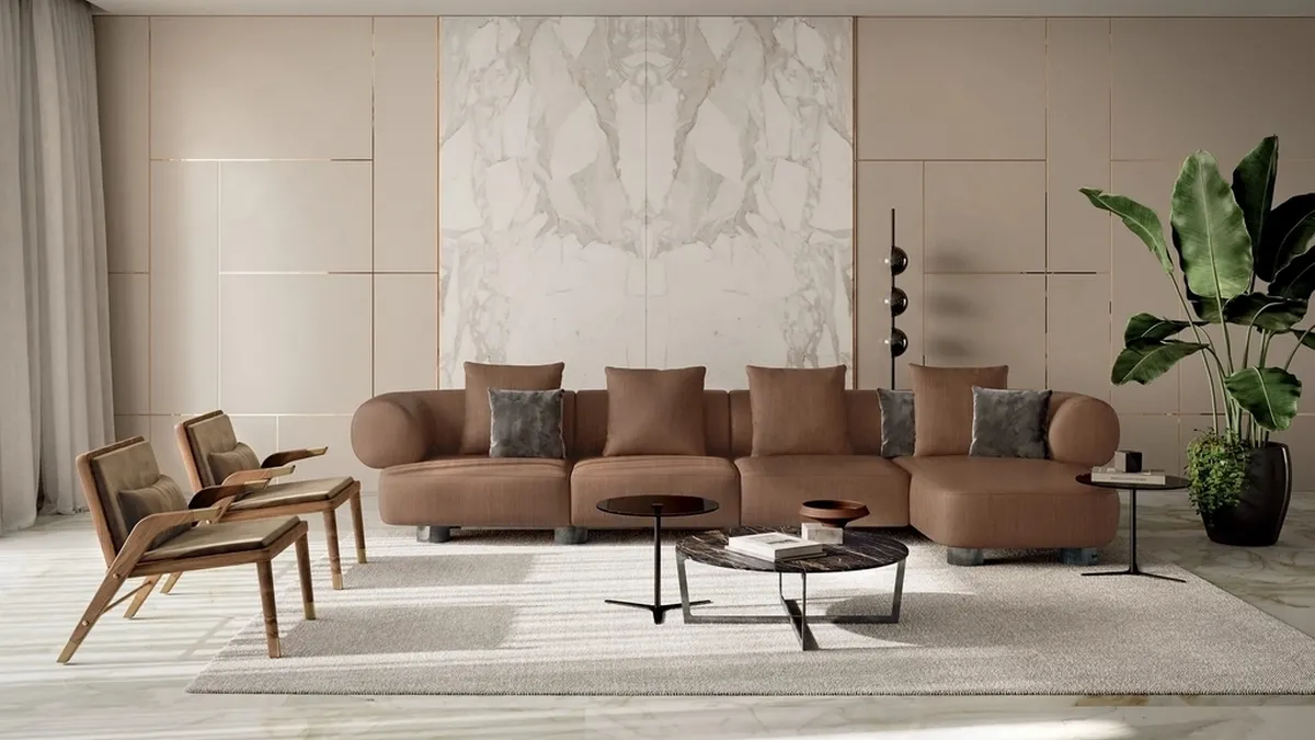 Divano con penisola Franz di Bontempi