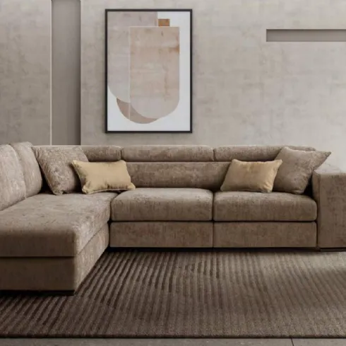 Divano in tessuto ad angolo Plaris di Le Comfort