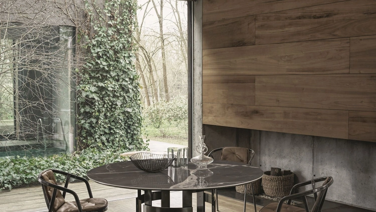 Tavolo Imperial Rotondo in SuperMarmo di Bontempi