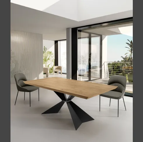 Tavolo con top in legno Stark di Stones