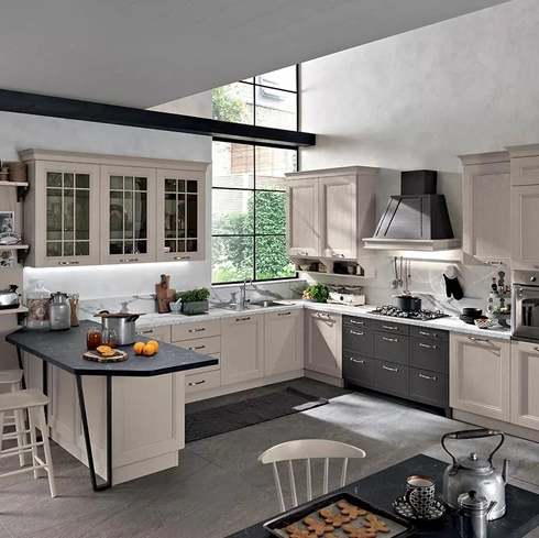 Cucina Classica con penisola Maryland 05 di Spar