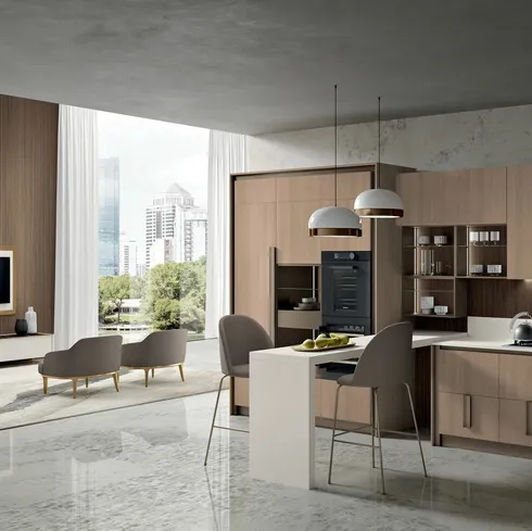 Cucina Moderna con penisola Deluxe 04 di Spar
