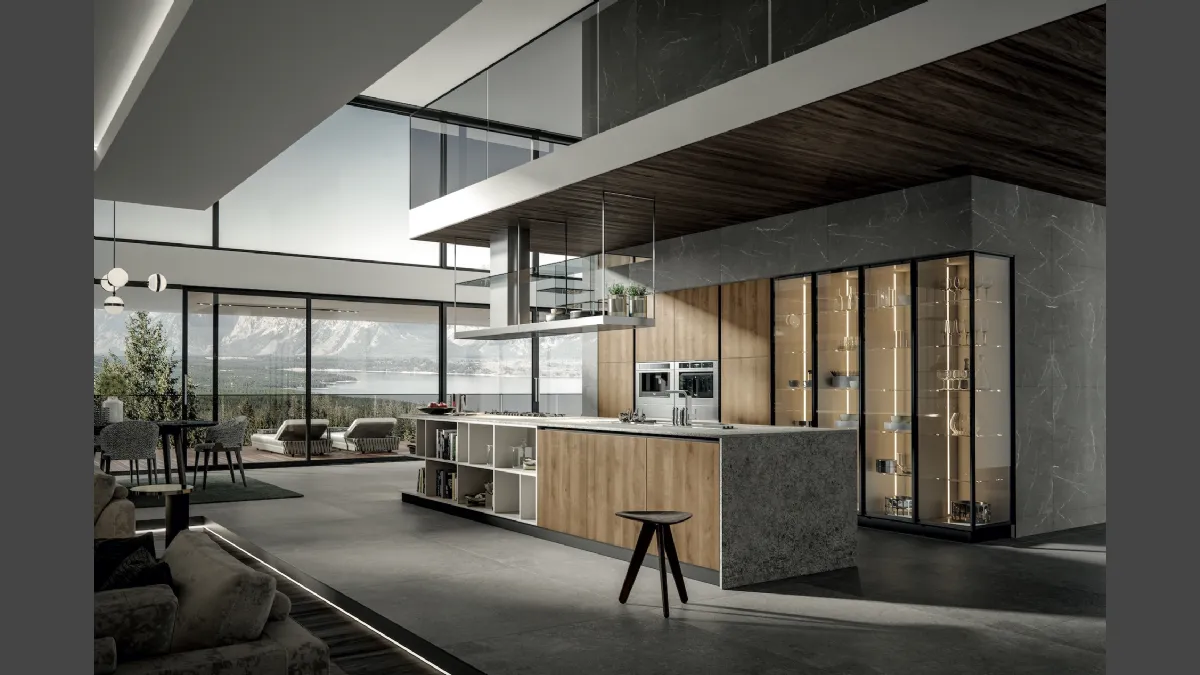 Cucina Moderna Genesi con isola di Home Cucine