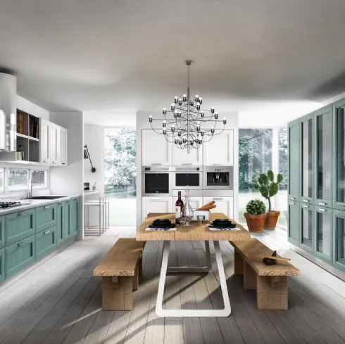 Cucina Moderna lineare Metropoli 03 in frassino di Home Cucine