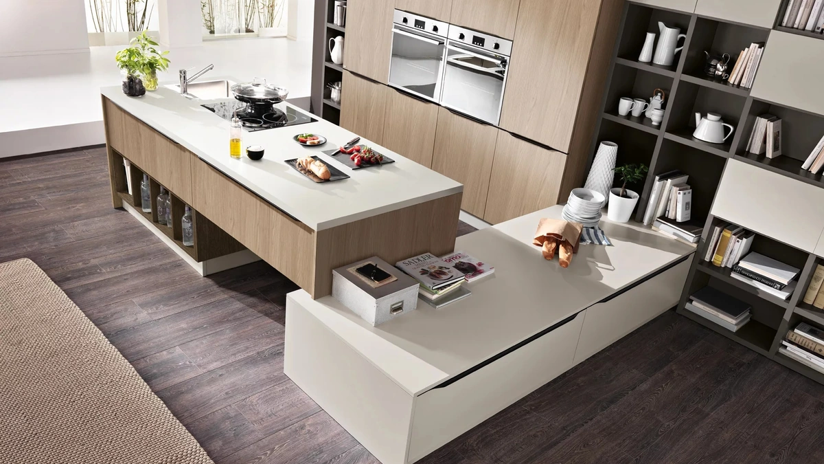 Cucina Moderna con penisola Miami 10 di Spar