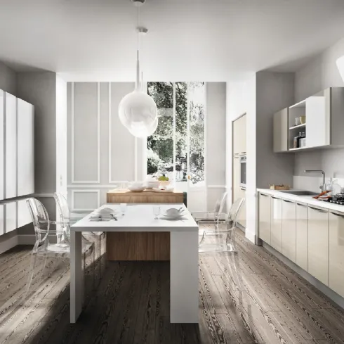 Cucina Moderna con isola Reflexa 05 in laminato di Home Cucine