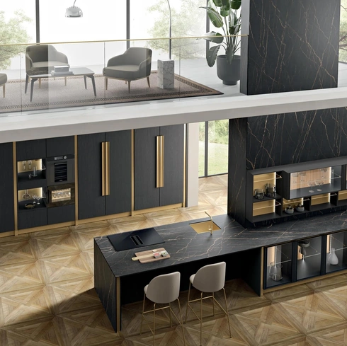 Cucina Moderna con penisola Deluxe 01 di Spar