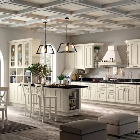 Cucina Shabby Chic con isola Borgo 02 di Spar